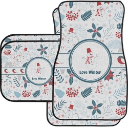 Winter Car Floor Mats Set - 2 Front & 2 Back (Personalized)