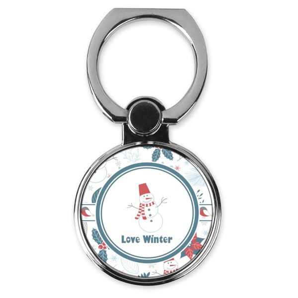 Custom Winter Cell Phone Ring Stand & Holder (Personalized)