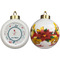 Winter Ceramic Christmas Ornament - Poinsettias (APPROVAL)