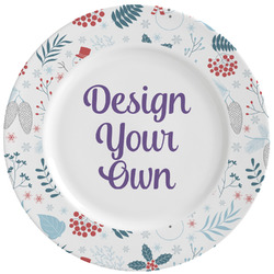 Winter Ceramic Dinner Plates (Set of 4) (Personalized)