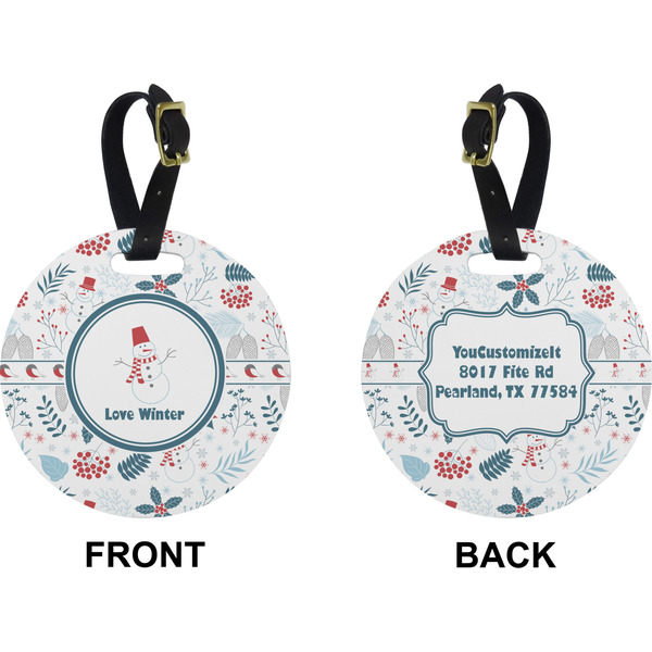 Winter Circle Luggage Tag (Front + Back)