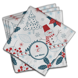 Winter Cloth Napkins (Set of 4) (Personalized)