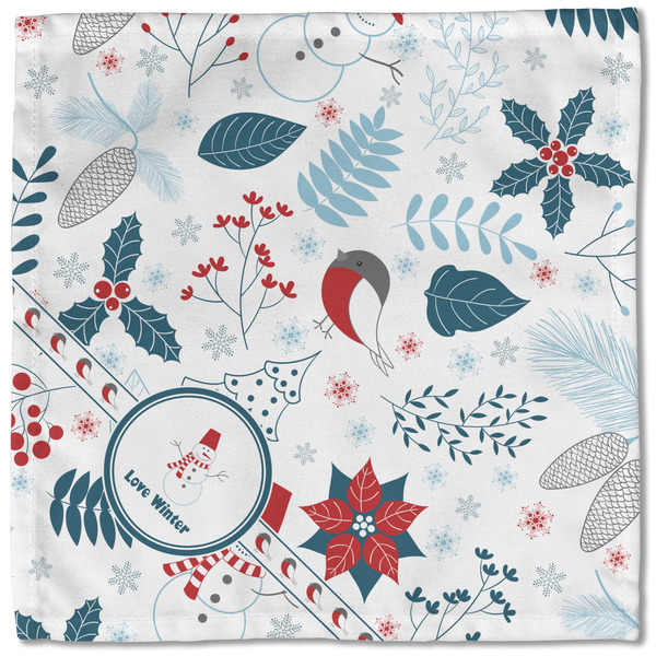 Winter Cloth Napkins - Personalized Lunch (Single Full Open)