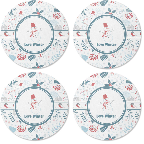 Winter Coaster Round Rubber Back - Apvl