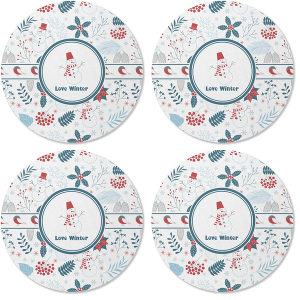 Winter Coaster Round Rubber Back - Apvl