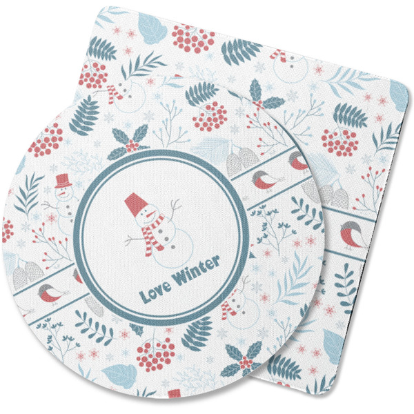 Custom Winter Rubber Backed Coaster (Personalized)