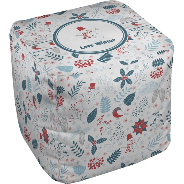 Custom Winter Cube Pouf Ottoman (Personalized)