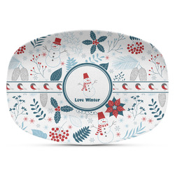 Winter Plastic Platter - Microwave & Oven Safe Composite Polymer (Personalized)