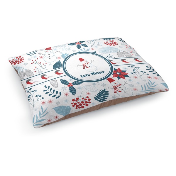 Custom Winter Snowman Dog Bed - Medium