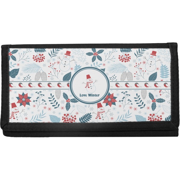 Custom Winter Canvas Checkbook Cover (Personalized)