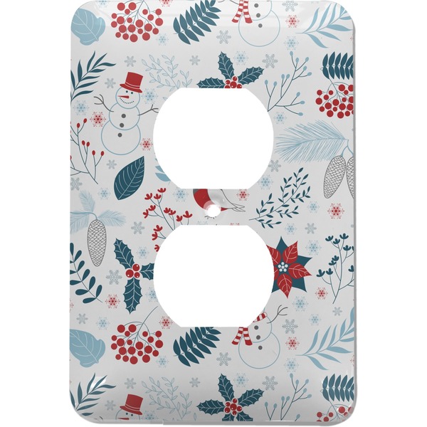 Custom Winter Electric Outlet Plate