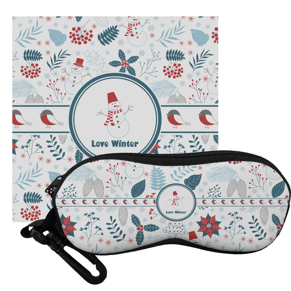 Custom Winter Eyeglass Case & Cloth (Personalized)