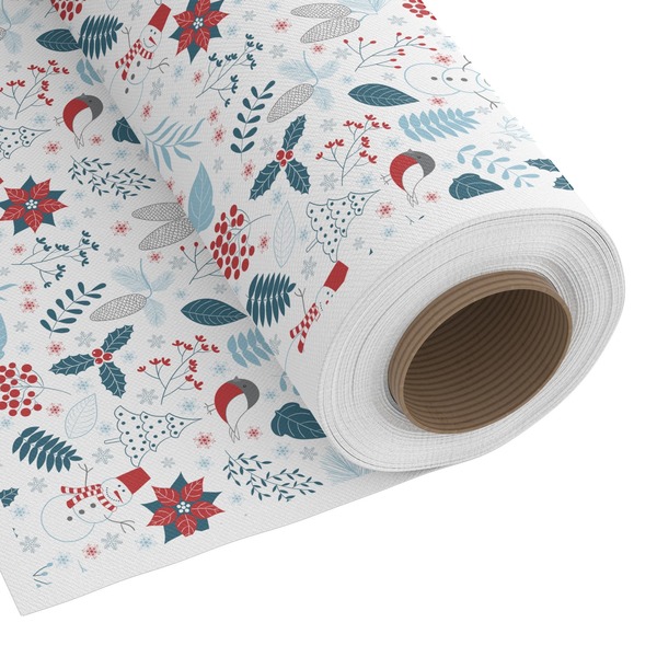 Custom Winter Snowman Fabric by the Yard - Spun Polyester Poplin