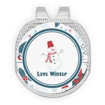 Winter Snowman Golf Ball Marker - Hat Clip - Silver