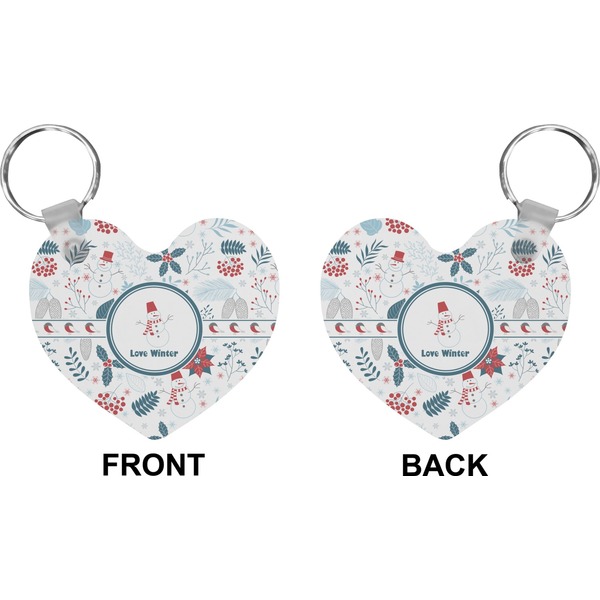 Winter Heart Keychain (Front + Back)