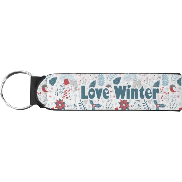 Custom Winter Neoprene Keychain Fob (Personalized)