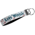 Winter Wristlet Webbing Keychain Fob (Personalized)