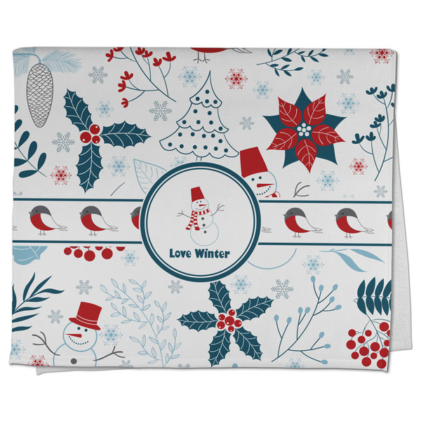 Custom Winter Snowman Kitchen Towel - Poly Cotton