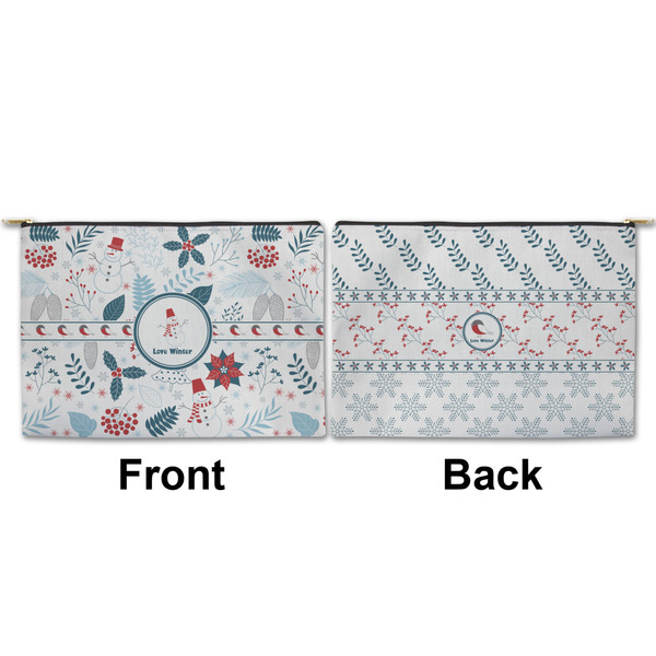 Winter Large Zipper Pouch Approval (Front and Back)