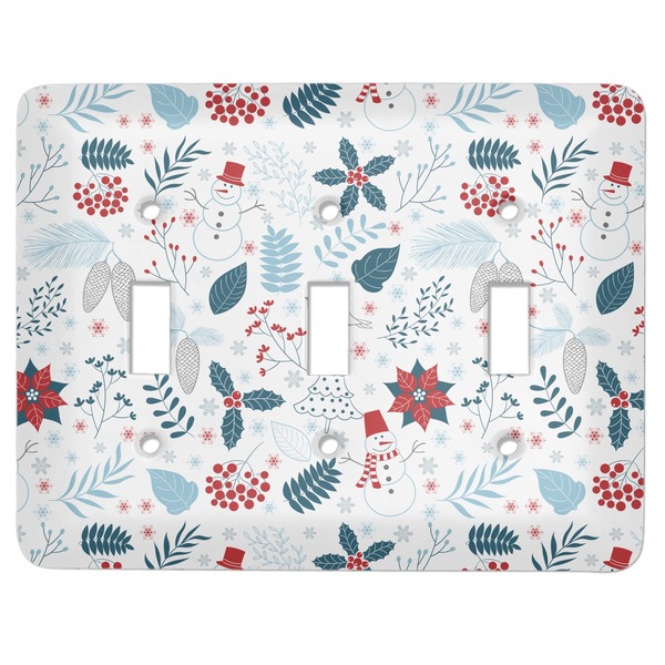 Custom Winter Light Switch Cover (3 Toggle Plate)