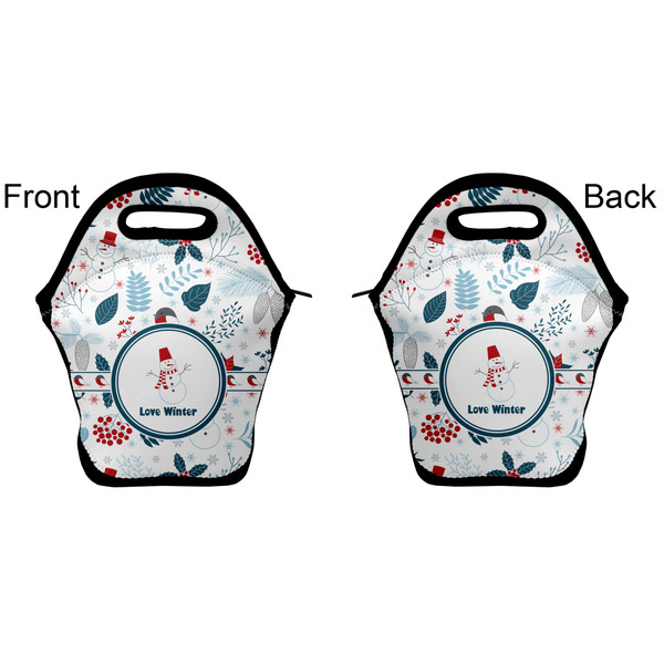 Winter Lunch Bag - Front and Back