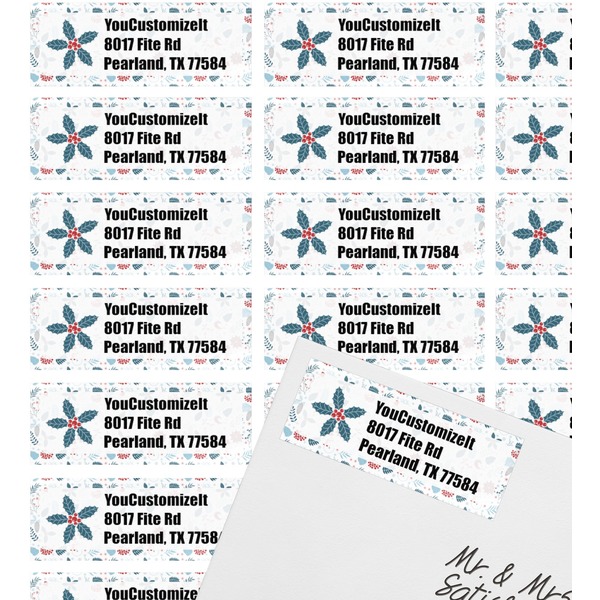 Winter Mailing Label on Envelope - Multiple Labels