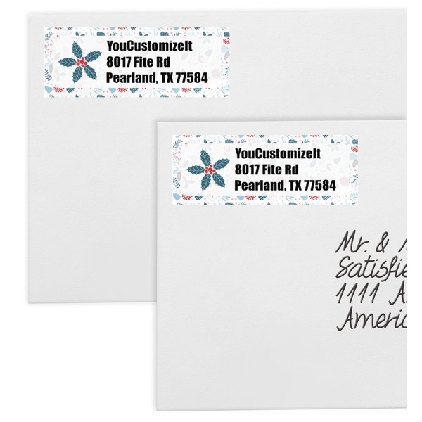 Winter Mailing Labels - Double Stack Close Up