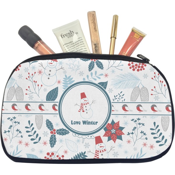 Custom Winter Makeup / Cosmetic Bag - Medium (Personalized)