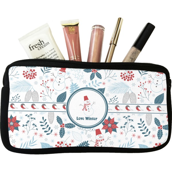 Custom Winter Makeup / Cosmetic Bag - Small (Personalized)