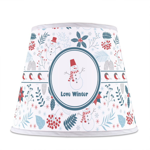 Winter Snowman Poly Film Empire Lampshade - Front View