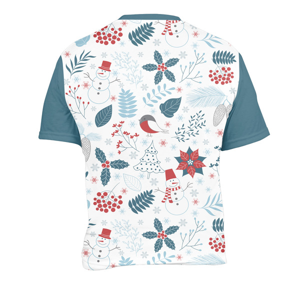 Winter Men's Crew Neck T Shirt Medium - Back