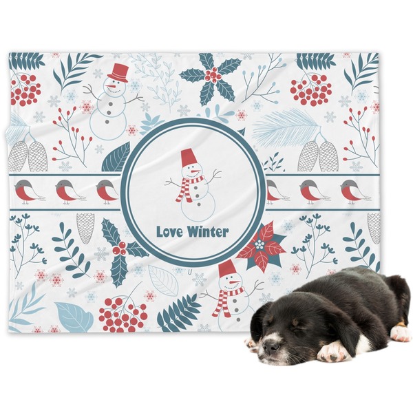 Custom Winter Dog Blanket (Personalized)