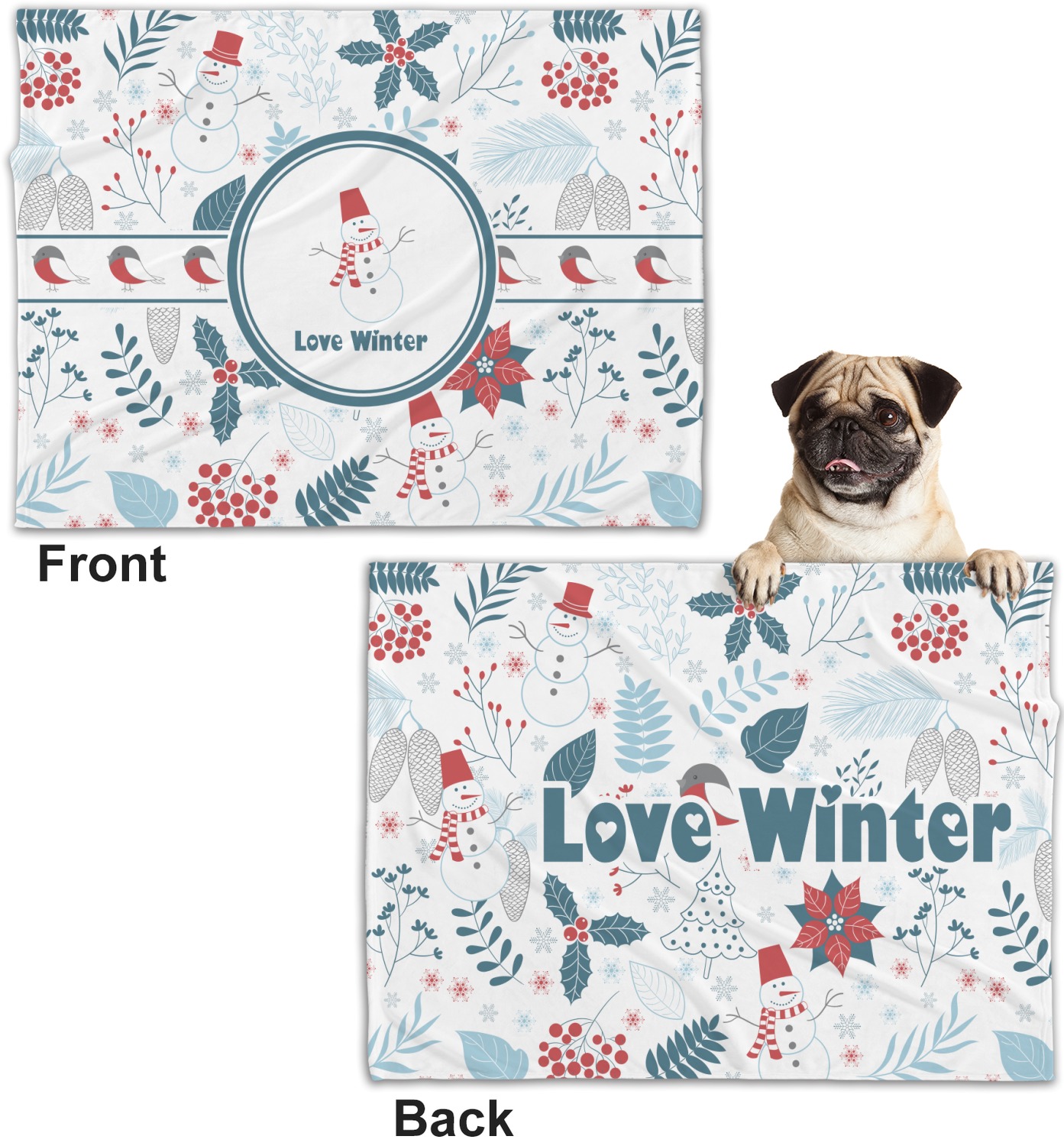 Winter Dog Blanket Regular (Personalized) YouCustomizeIt