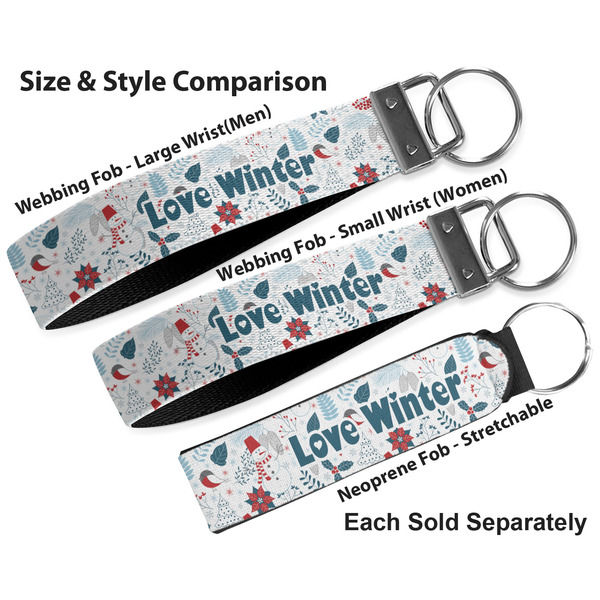 Winter Multiple Key Ring comparison sizes