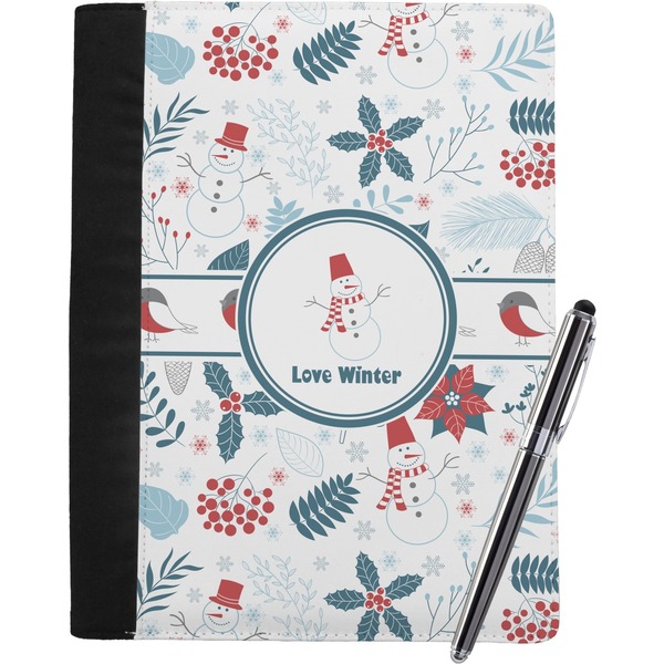 Custom Winter Snowman Notebook Padfolio - Large