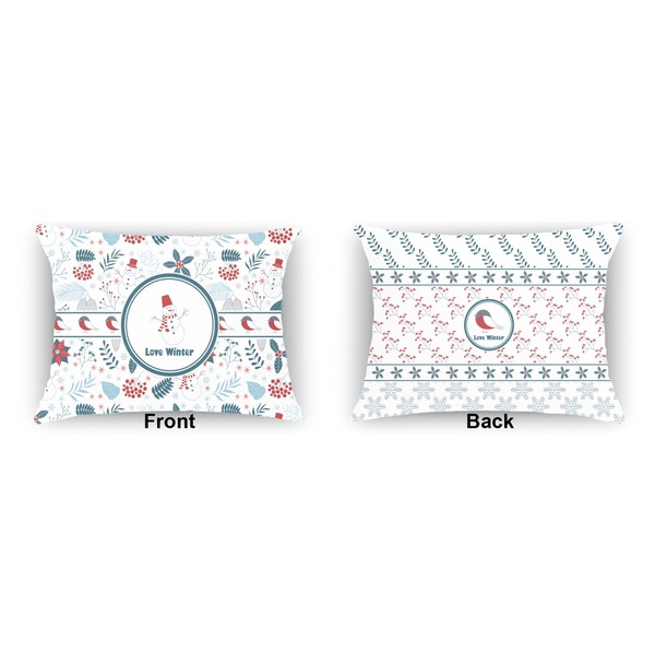 Winter  Outdoor Rectangular Throw Pillow (Front and Back)