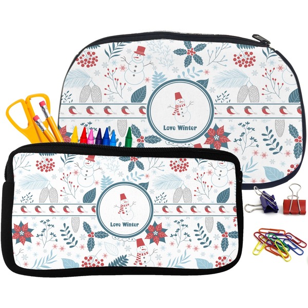 Winter Pencil / School Supplies Bags Small and Medium
