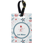 Winter Plastic Luggage Tag - Rectangular