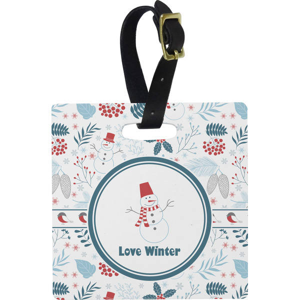 Winter Personalized Square Luggage Tag