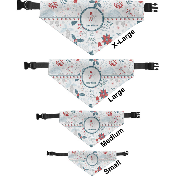 Winter Pet Bandana Sizes