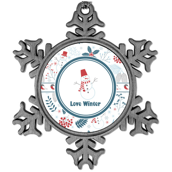 Custom Winter Vintage Snowflake Ornament
