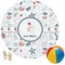 Winter Round Beach Towel (Personalized)