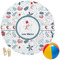 Winter Round Beach Towel (Personalized)