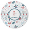 Winter Round Rubber Backed Coaster (Personalized)