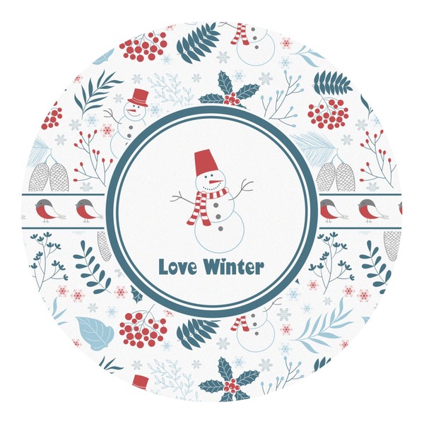 Custom Winter Round Decal - XLarge (Personalized)