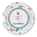 Winter Sandstone Car Coaster - Single (Personalized)
