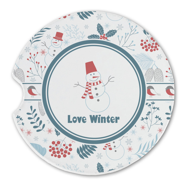 Winter Sandstone Car Coaster - Single
