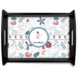 Winter Black Wooden Tray - Large (Personalized)