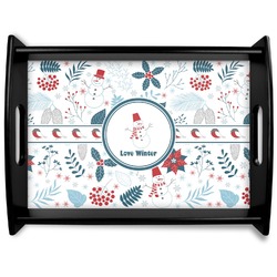 Winter Black Wooden Tray - Large (Personalized)