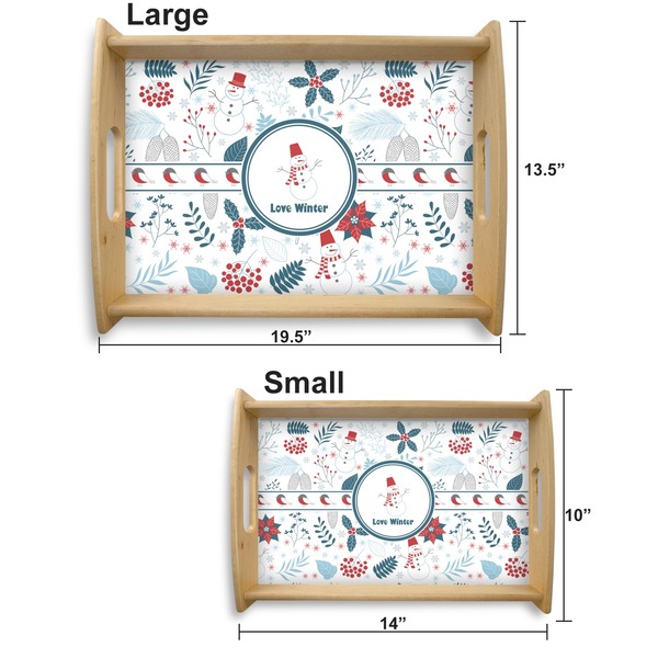 Winter Serving Tray Wood Sizes